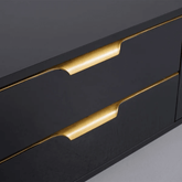 Modern TV stand with two drawers and cabinets for media storage